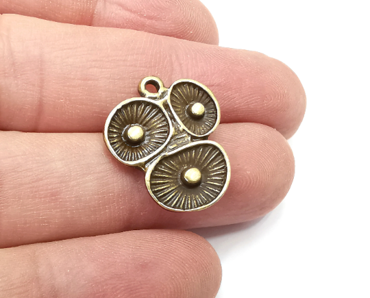 Coral Reef Charm, Antique Bronze Plated Charms (22x19mm) G28950