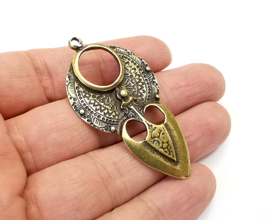 Bird Skull Charms Antique Bronze Plated Charms (59x32mm) G28041