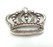 2 Antique Silver Plated Crown Pendant 2 Pcs (42x40 mm.) G10808
