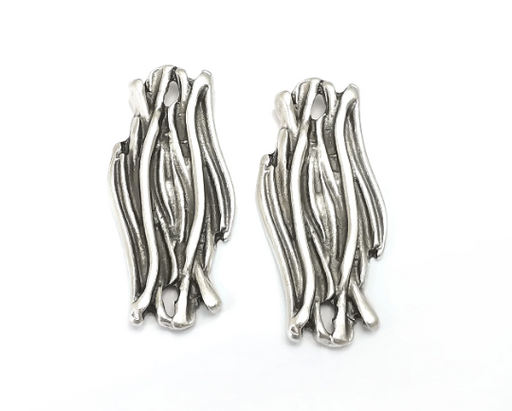 Sticks Charms Branch Pendant Antique Silver Plated Charms (43x20mm) G28003