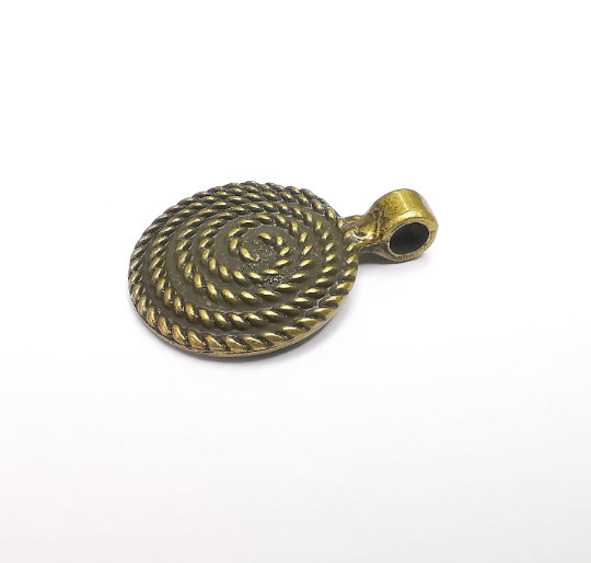 Bronze Dangle Charms, Antique Bronze Plated (32x23mm) G29589
