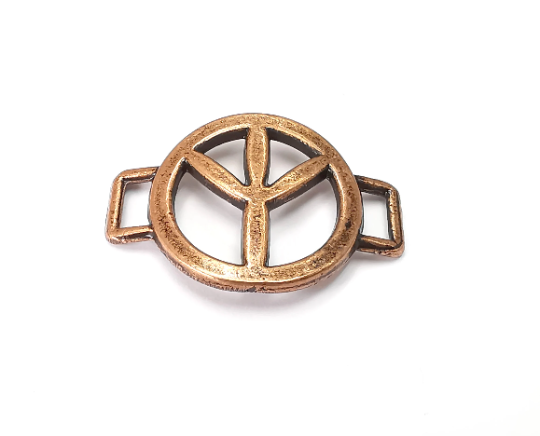 Peace Connector Charms Antique Copper Plated (31x22 mm) G28301
