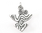 Unique Swirl Charms, Antique Silver Plated (63x46mm) G28759