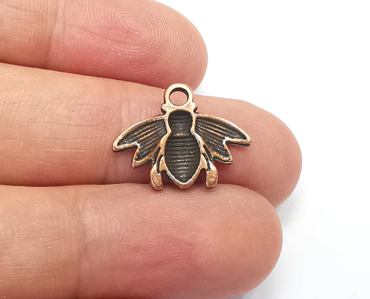 Honey Bee Charms Antique Copper Plated (20x16mm) G28287