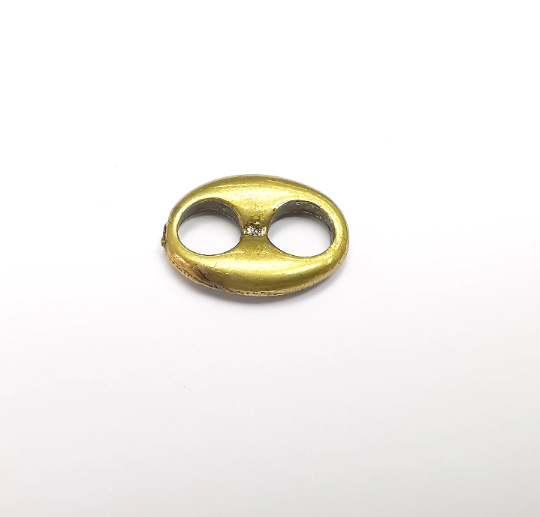 Two Holes Oval Connector Charms Antique Bronze Plated Findings (22x16mm) G29390