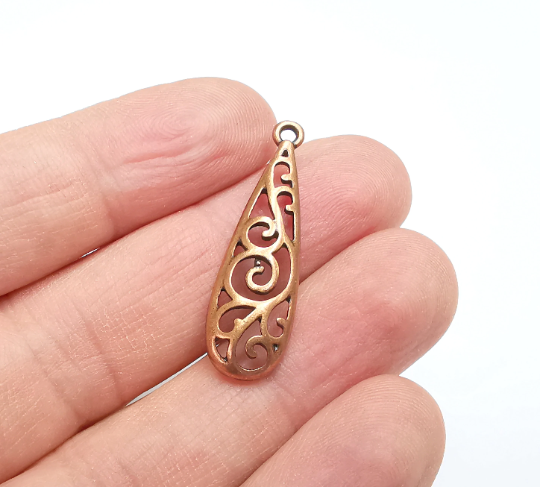 Branched Pattern Charms Antique Copper Plated Charms (34x10mm) G29570