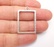 Rectangle Charm Antique Silver Plated Hammered Geometric Charms (35x24mm) G28731