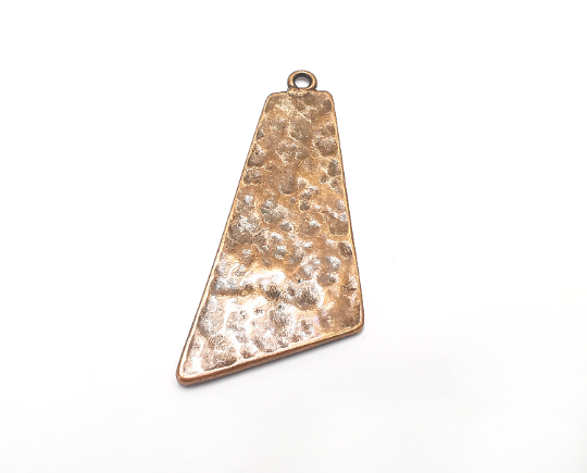 Hammered Organic Charms Pendant Antique Copper Plated Pendant (57mm) G29810