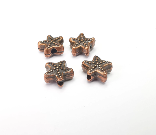 Starfish Beads Antique Copper Plated Metal Beads (10mm) G28934