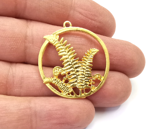 Fern Charms Gold Plated Charms (34x31mm) G28044