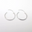 Solid Sterling Silver Earring Hoop, Piercing Wire with Ball Bead 925 Silver Earring Findings (17mm) 1 pair G30016