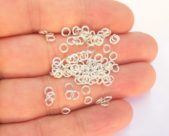 10 Sterling Silver Jumpring (4.2mm) Strong Jumpring (Thickness 0.8mm - 20 Gauge) 925 Silver Findings G30002