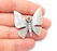 Butterfly Charms Pendant Antique Silver Plated (39x39mm) G28743