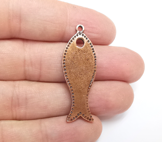 Fish Charms Antique Copper Plated Charms (42x15mm) G29803