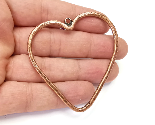 Heart Pendant Antique Copper Plated Pendant (62x62mm) G28057