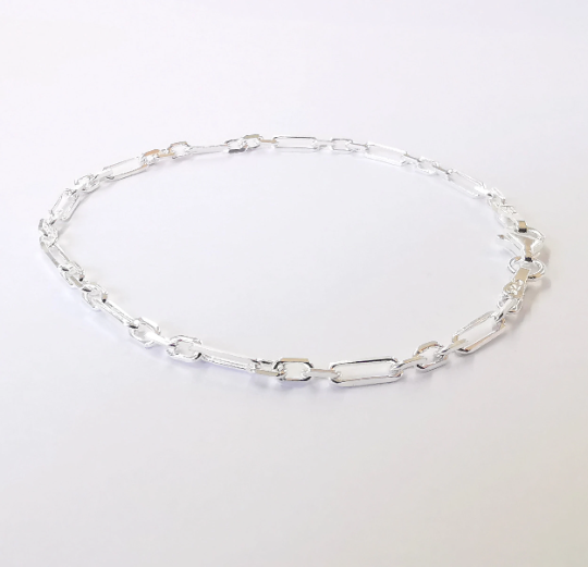 Sterling Silver Finished Bracelet Chain Bangle Chain Ready Chain 925 Solid Silver Chain Findings (17cm-6,6inch) G30076