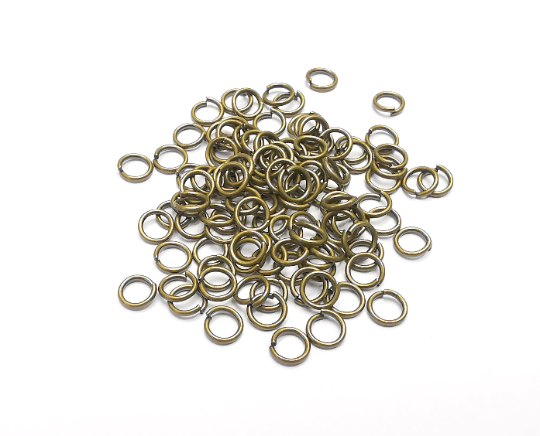 50 Antique Bronze Brass Jumpring (5 mm) (Thickness 0.8mm - 20 Gauge) Antique Bronze Plated Brass Jumpring Findings G29389