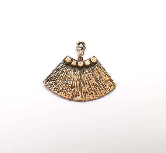 Copper Dangle Charms, Earring Charms, Ethnic Charms Tuareg Charms Antique Copper Plated Charm (32x29mm) G29506
