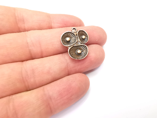 2 Coral Reef Charm, Antique Copper Plated Charms (22x19mm) G28924
