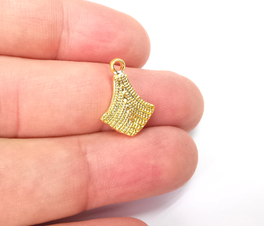 Gold Charms, Gold Plated DIY Charms (18x13mm) G28938