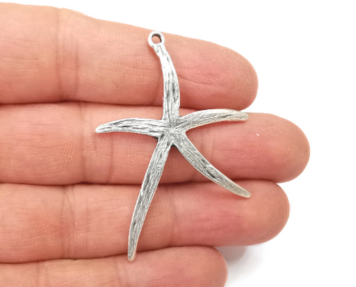 Starfish Charms Antique Silver Plated Charms (52x37mm) G28021