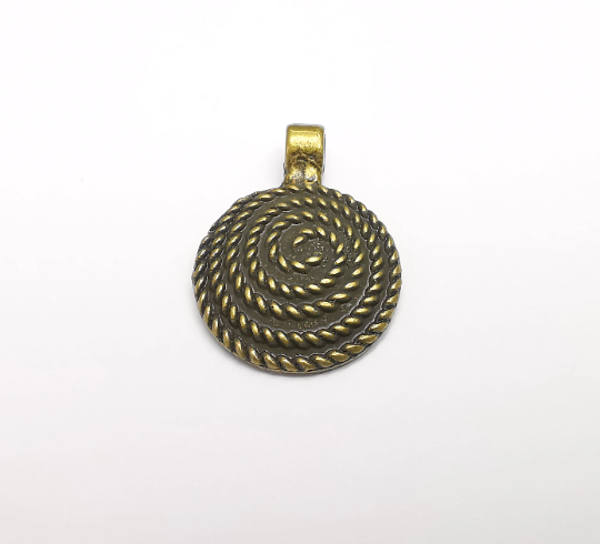 Bronze Dangle Charms, Antique Bronze Plated (32x23mm) G29589