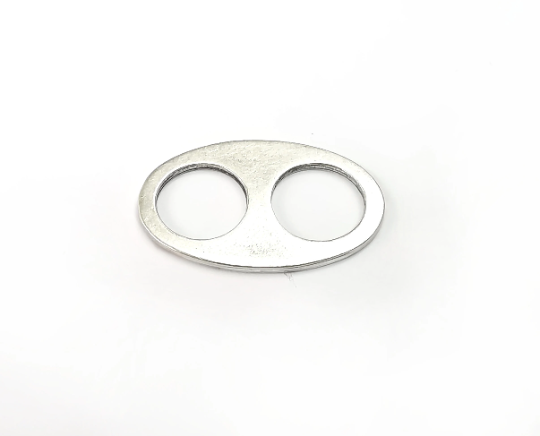 5 Two Hole Connector Antique Silver Plated Oval Findings (25x16mm) G29559