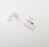 Sterling Silver Earring Posts 2 Pcs (1 pair) 925 Silver Earring Needle with Loop Findings (14x8mm) G30070