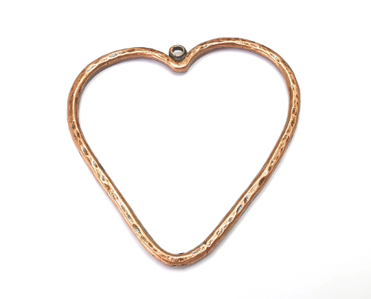 Heart Pendant Antique Copper Plated Pendant (62x62mm) G28057