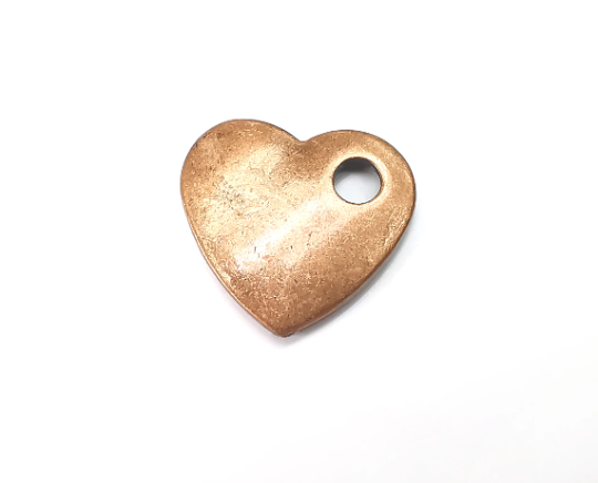 Heart Charms, Antique Copper Plated (24x22mm) G28964