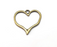 5 Heart Charms, Antique Bronze Plated Charms (23x23mm) G28960