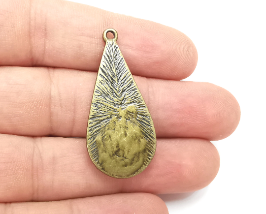 Crescent Sun Charms Pendant Bezels, Resin Blank, inlay Mountings, Mosaic Frame, Cabochon Bases, Antique Bronze Plated (10mm) G28483