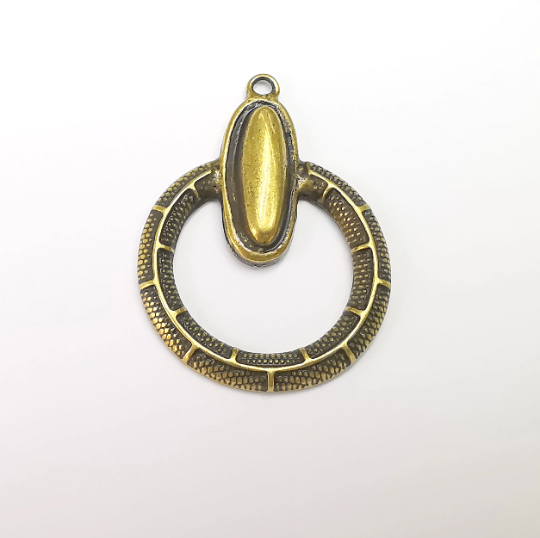 Antique Bronze Unique Charms, Antique Bronze Plated DIY Charms (44x32mm) G28208