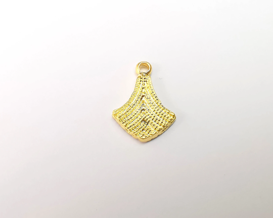 Gold Charms, Gold Plated DIY Charms (18x13mm) G28938