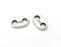 Oval Connector Charms Antique Silver Plated Charms (14x8mm) G28714
