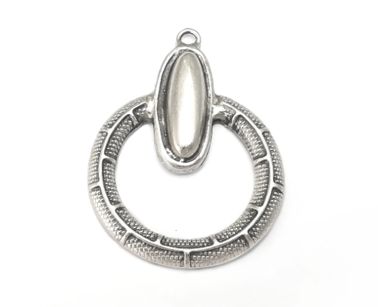 Antique Silver Charms Antique Silver Plated Charms (44x32mm) G28711