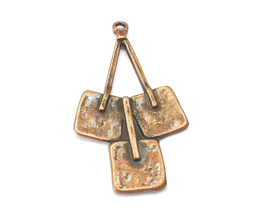 Bunch Charms Antique Copper Plated Charms, Earring Dangle Components (47x27mm) G28436