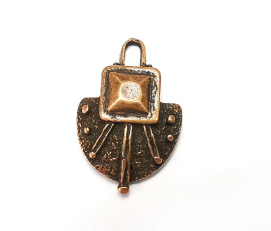 Ethnic Charms, Pendant Antique Copper Plated (35x23mm) G29345