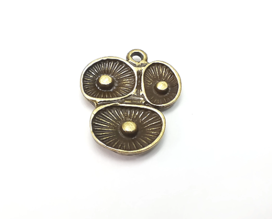 Coral Reef Charm, Antique Bronze Plated Charms (22x19mm) G28950