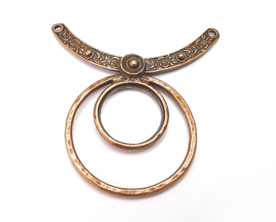 Ethnic Connector Pendant, Antique Copper Plated (68mm) G28780