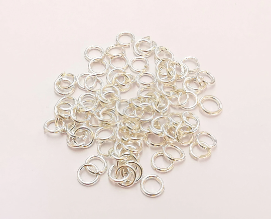 5 Pcs Sterling Silver Jumpring (6mm, 18 Gauge) Strong Jumpring 925 Silver Findings G30013
