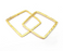 Hammered Square Charms Findings Gold plated (38mm) G28716