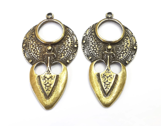 Bird Skull Charms Antique Bronze Plated Charms (59x32mm) G28041