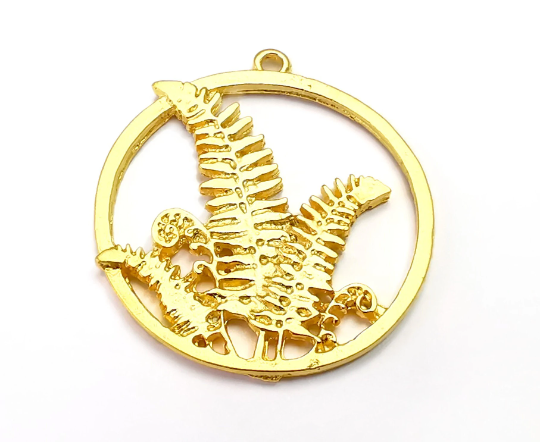 Fern Charms Gold Plated Charms (34x31mm) G28044