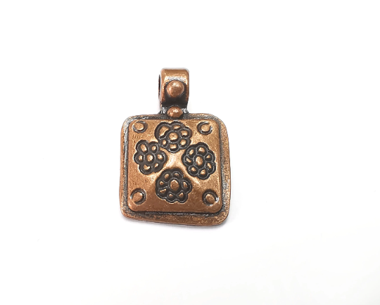 Flowers Charms, Sun flower Charms, Daisy Charms, Antique Copper Plated Plants Charms (26x17mm) G28973