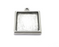 Square Pendant Bezel, Resin Blank, inlay Mountings, Mosaic Frame, Cabochon Bases, Dry Flower Settings, Antique Silver Plated (19mm) G28794