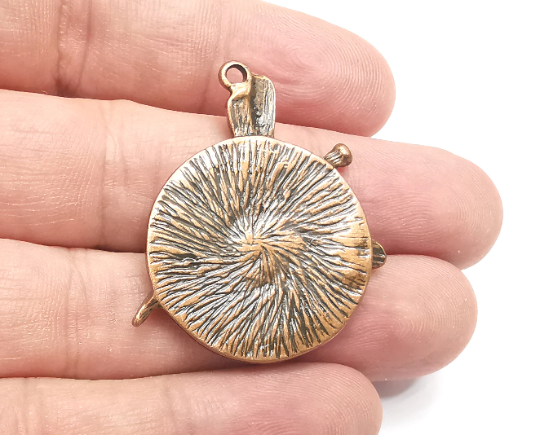 Dragonfly Pendant Bezel, Resin Blank, inlay Mountings, Mosaic Frame, Cabochon Bases, Dry Flower Settings, Antique Copper Plated (8mm) G28909