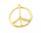 Peace Charms Pendant Gold Plated (37x36mm) G28304