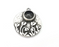 Flower Hammered Charms Blank Resin Bezel Mounting Cabochon Base Setting Antique Silver Plated (8mm Blank) G28216