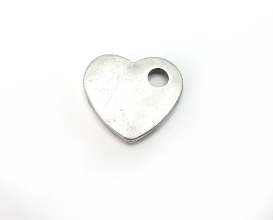 Heart Charms, Antique Silver Plated (24x22mm) G28774